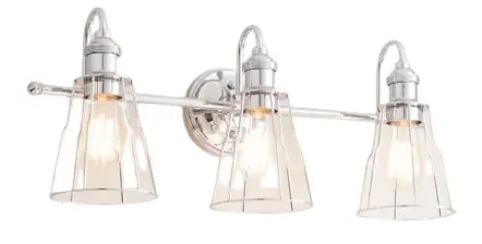 PARK HARBOR 440787 Magruder Chrome 3 Light Vanity Light