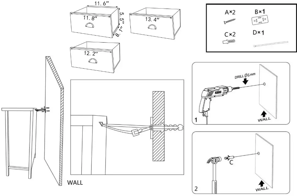 4D 683017 Concepts Alta Collection 3 Drawer Chest - overview 1