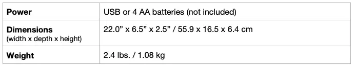 Technical Specifications