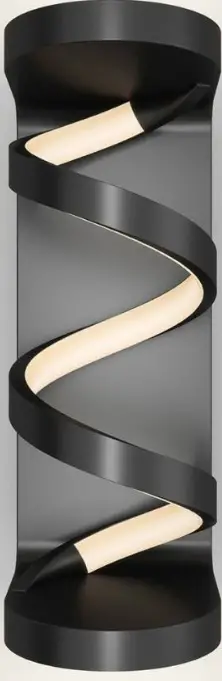 artika OUT-SWR-MB Swirl Integrated LED Outdoor Wall Light