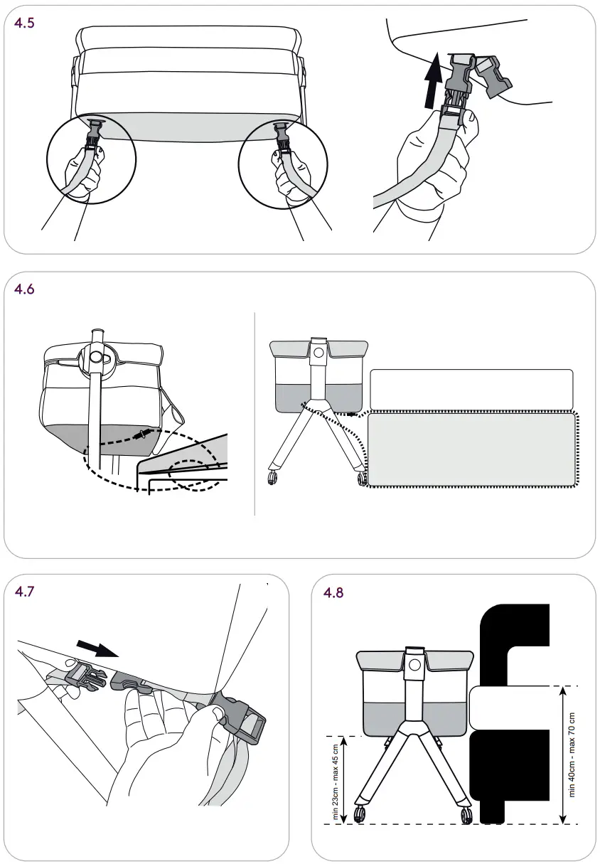 Silver Cross 1877 Voyager Co Sleeper - BEDSIDE MODE 1