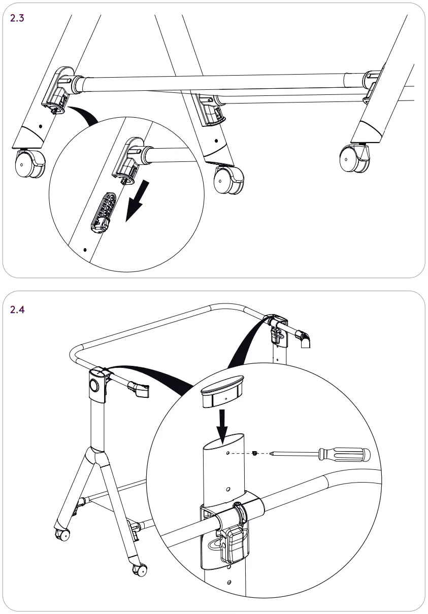 Silver Cross 1877 Voyager Co Sleeper - FRAME ASSEMBLY 2
