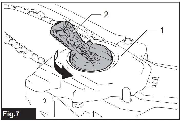 Removing the saw chain