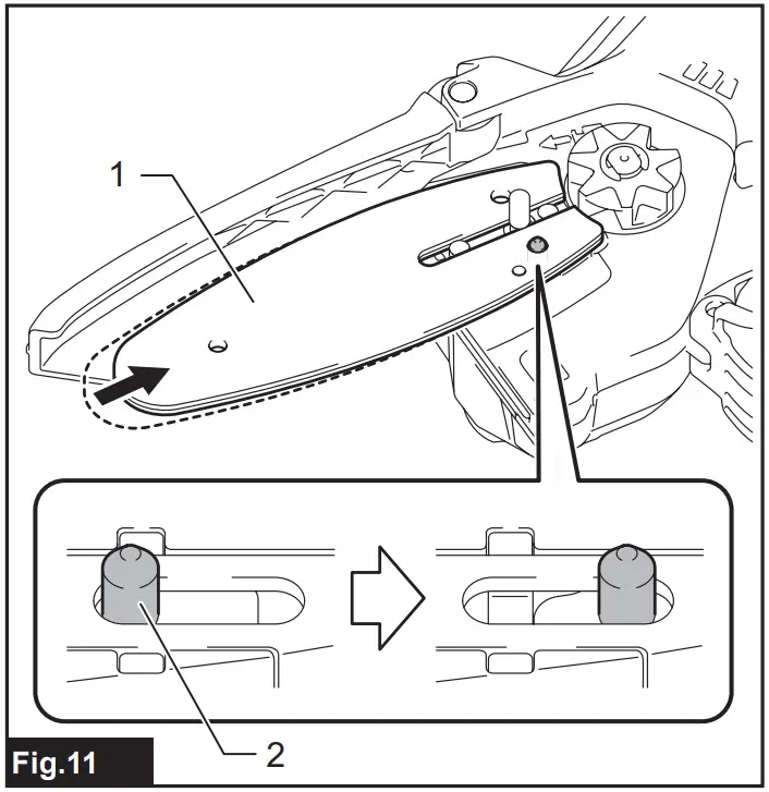 Installing the saw chain