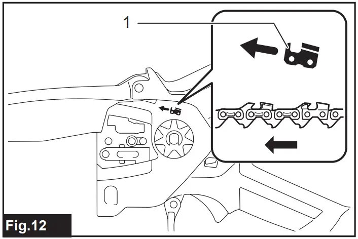 Installing the saw chain