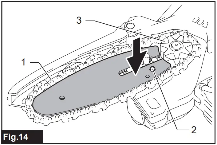 Installing the saw chain