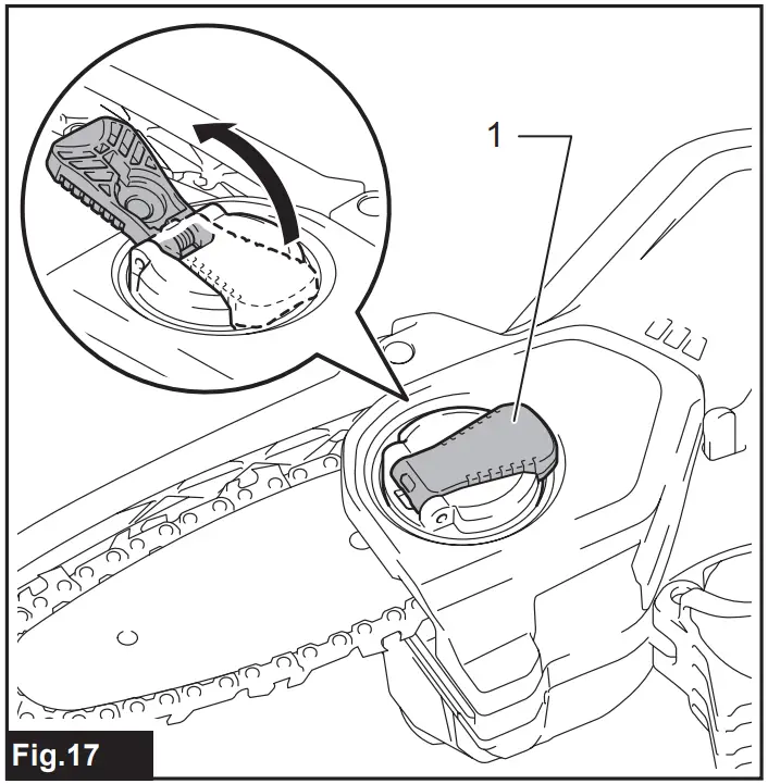 Adjusting saw chain tension