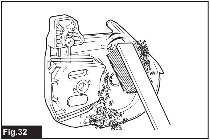 Cleaning the sprocket cover