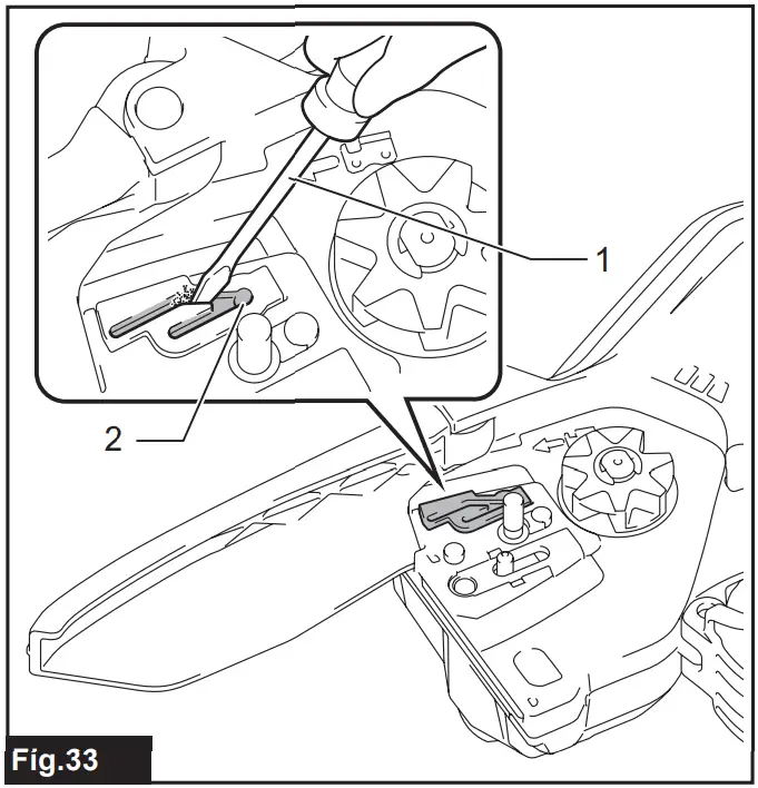 Cleaning the oil discharge hole