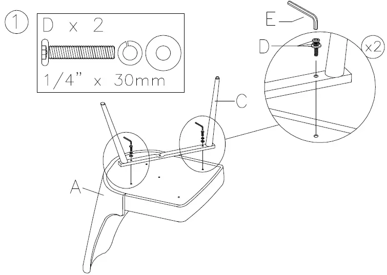 ASHLEY D292-01 Dining Upholstered Side Chai 2