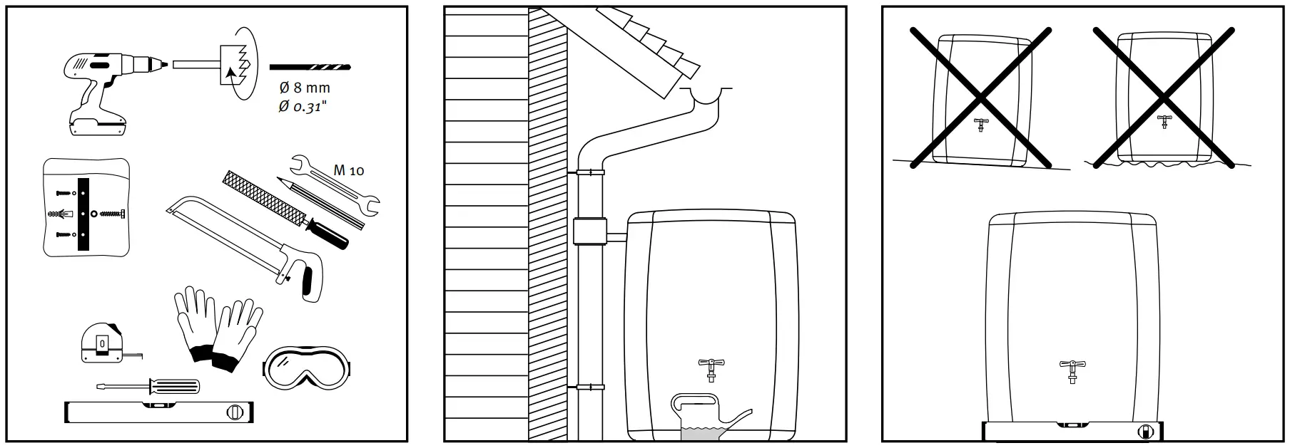 GARANTIA Muro 260 Rainwater Tank 260 Litres - fig