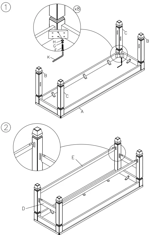 ASHLEY D736-09 Tyler Creek Counter Height Dining Bench-FIG3