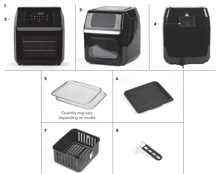 PowerXL GLA-1002 Air Fryer Pro X Owner’s Manual - Parts & Accessories