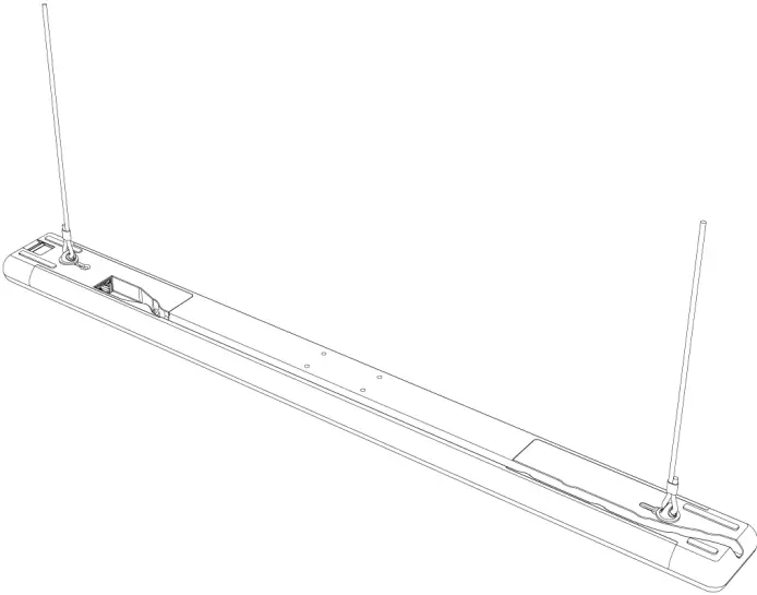 Attach the cables to the ceiling