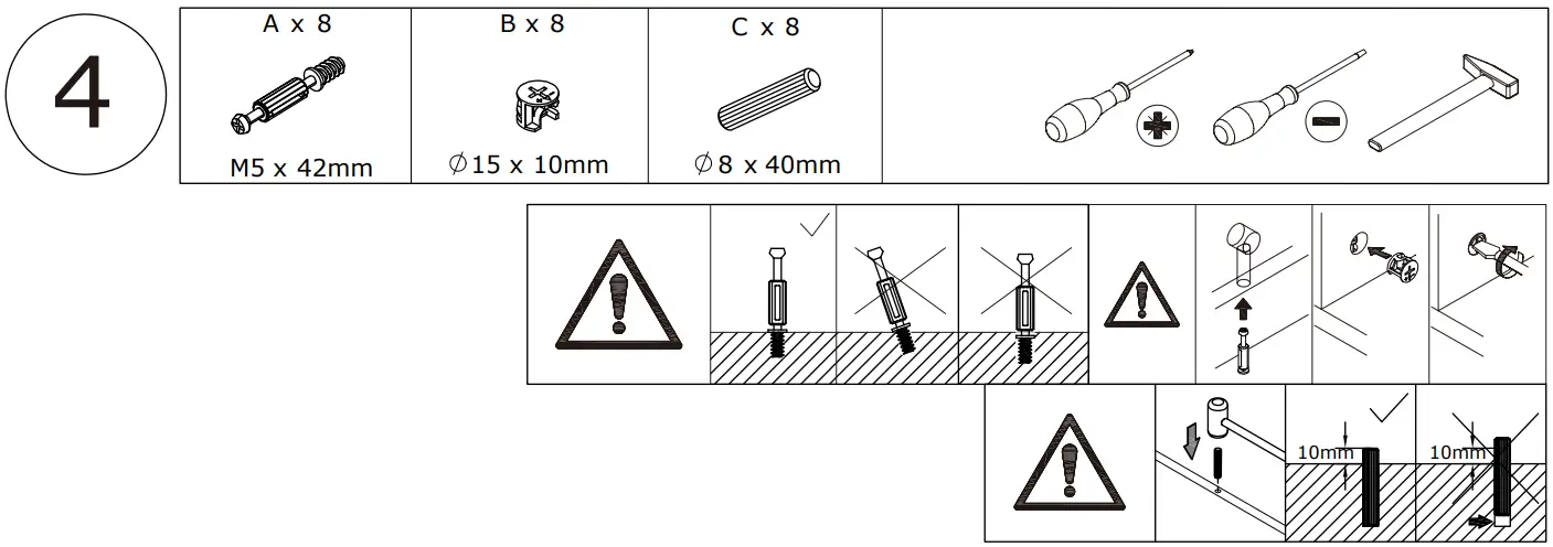 FUFU GAGA KF210153 03 L Shaped Wooden 3 Drawer Desk - Figure 13