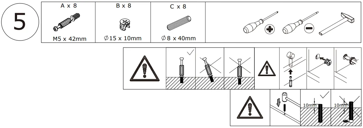 FUFU GAGA KF210153 03 L Shaped Wooden 3 Drawer Desk - Figure 15