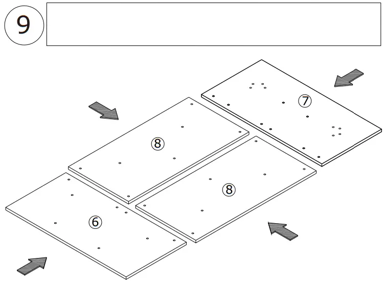 FUFU GAGA KF210153 03 L Shaped Wooden 3 Drawer Desk - Figure 23