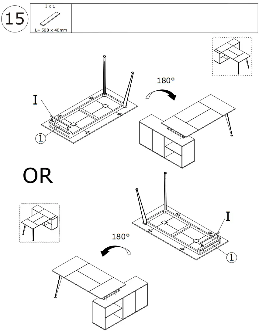FUFU GAGA KF210153 03 L Shaped Wooden 3 Drawer Desk - Figure 29