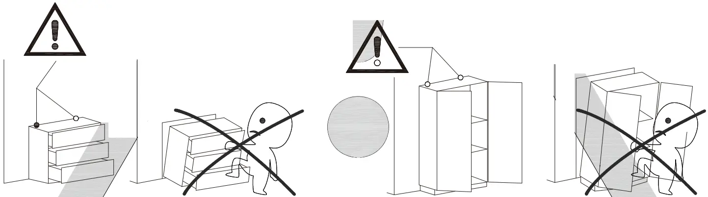 FUFU GAGA KF210153 03 L Shaped Wooden 3 Drawer Desk - Figure 3