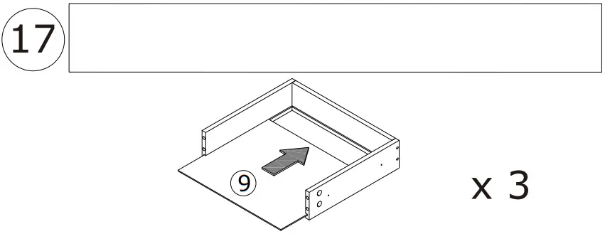FUFU GAGA KF210153 03 L Shaped Wooden 3 Drawer Desk - Figure 31