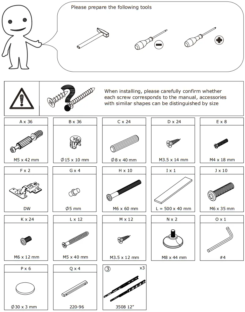 FUFU GAGA KF210153 03 L Shaped Wooden 3 Drawer Desk - Figure 4