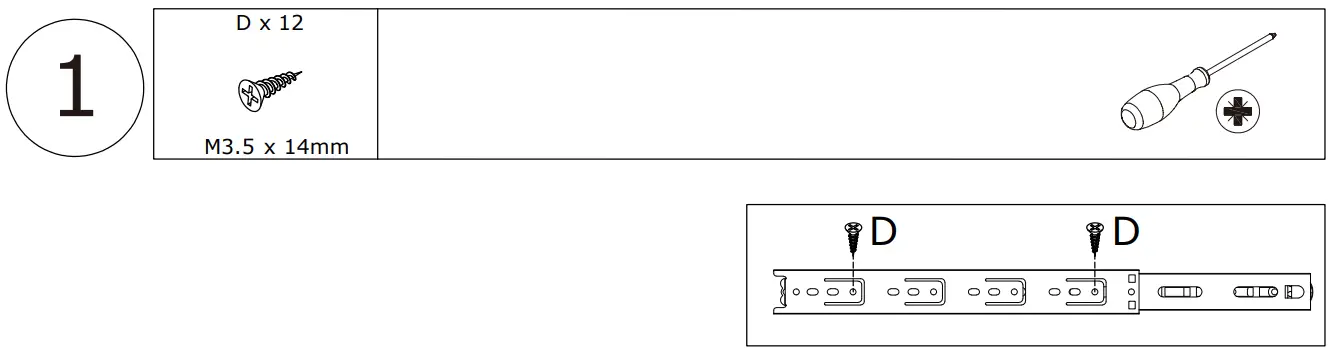 FUFU GAGA KF210153 03 L Shaped Wooden 3 Drawer Desk - Figure 7