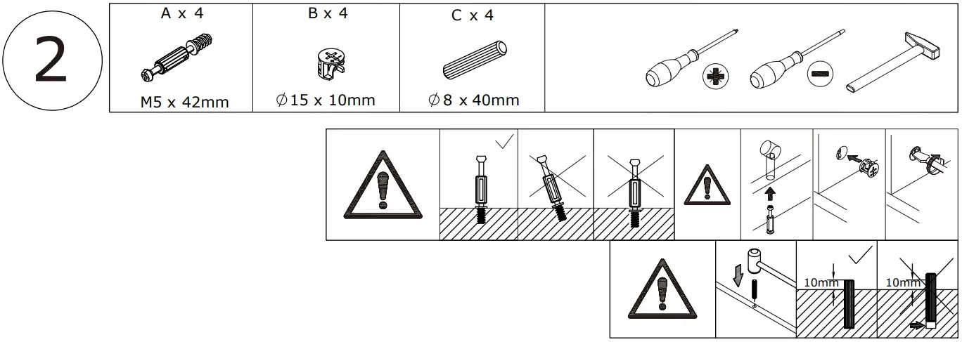 FUFU GAGA KF210153 03 L Shaped Wooden 3 Drawer Desk - Figure 9