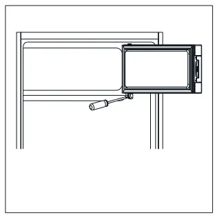 HADEN HR82W 48cm Under Counter Fridge with 3 Star Ice Box - DOOR4