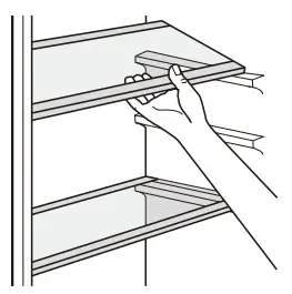HADEN HR82W 48cm Under Counter Fridge with 3 Star Ice Box - SHELVES