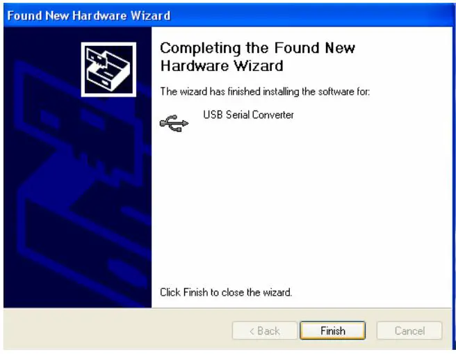 DIGITUS DA-70168 USB-C Serial Adapter - Click “Finish” to close the wizard.