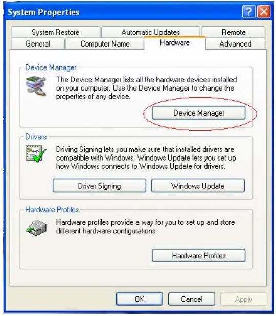 DIGITUS DA-70168 USB-C Serial Adapter - Select “Device Manager” in the “Hardware” of the interface “System Properties”,
