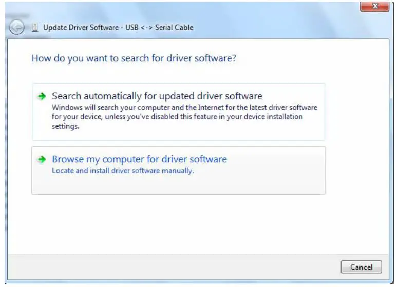 DIGITUS DA-70168 USB-C Serial Adapter - Select the second option to browse manually