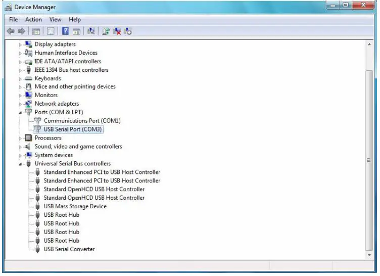 DIGITUS DA-70168 USB-C Serial Adapter - The above screen shot displays a correct installation