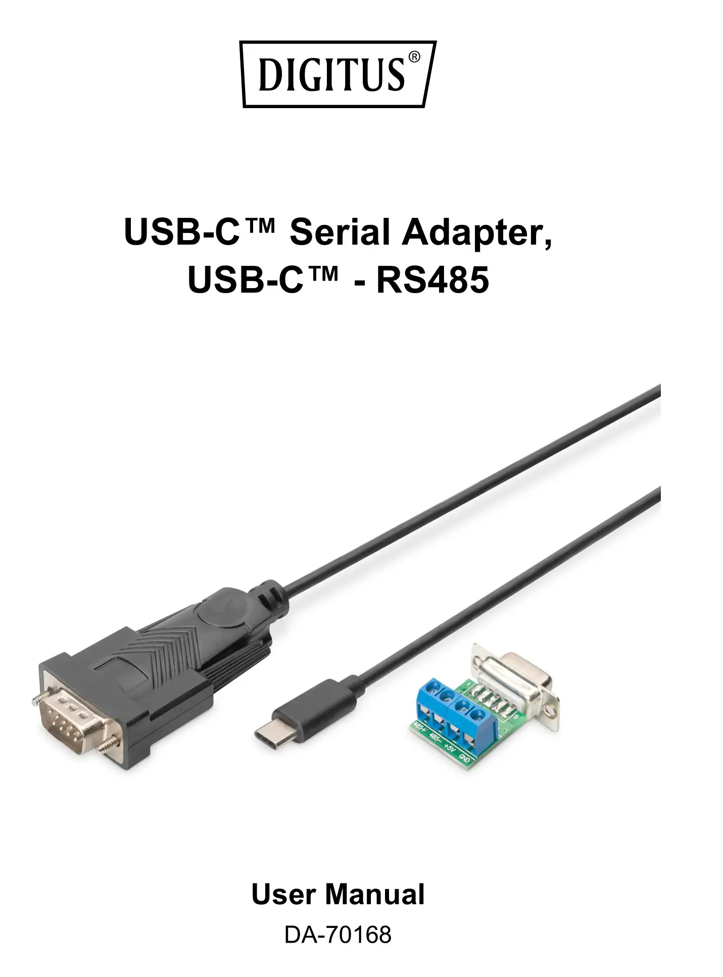 DIGITUS DA-70168 USB-C Serial Adapter User Manual