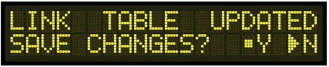 JOHNSON SYSTEM PRLC-4 Presidor Room Linker Combiner - LINK TABLE EDIT SCREEN 2