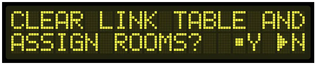 JOHNSON SYSTEM PRLC-4 Presidor Room Linker Combiner - LINK TABLE EDIT SCREEN 4