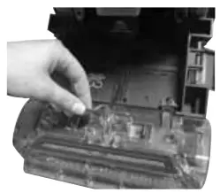 Emptying-Bissell-76R9-collection-tank