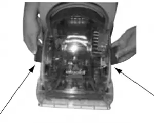 Emptying-Bissell-76R9-collection-tank