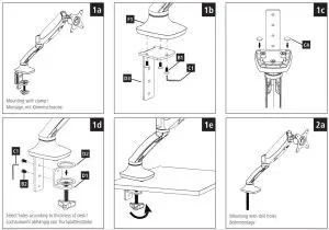 hama 00095820 Full Motion Monitor Arm-- Monitor