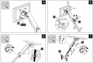 hama 00095820 Full Motion Monitor Arm-- Monitor ArLLm