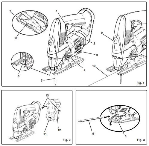 RYOBI CJS-180L Cordless Jigsaw with Laser fig1