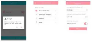 graphical user interface, applicationInterface imperii SmartWatch Ovulation Control IP68 Dulcinea