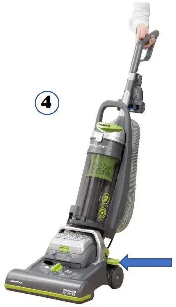 DAEWOO FLR00050 Tornado F5 Pets 700W Upright Vacuum Cleaner- Handle