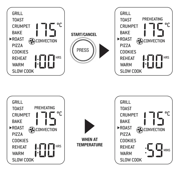 Breville The Smart Oven Pro BOV850 Convection Oven - ROAST FUNCTION timer