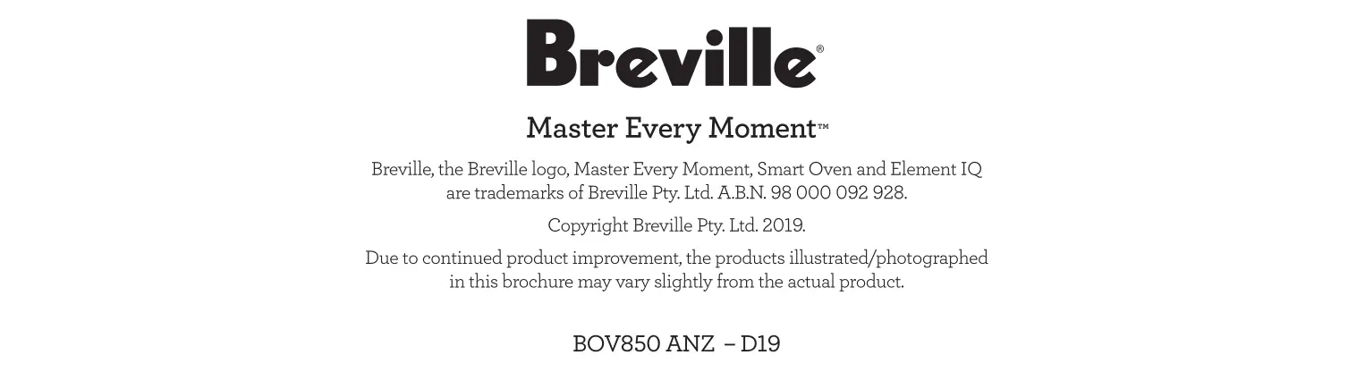 Breville Logo and Copyright Info