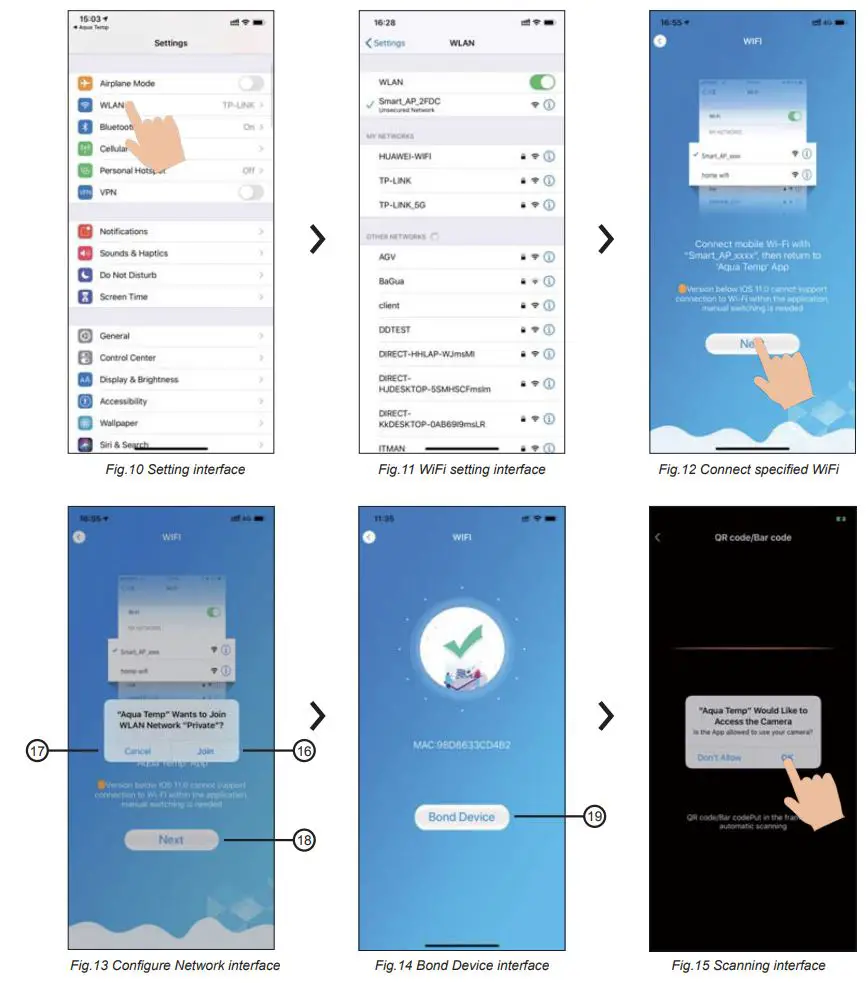 DURATECH DURA HEAT Thermotec Inverter Wifi Module User Manual - WiFi configure network
