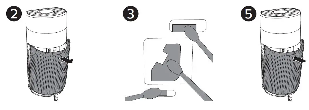 Cleaning the particle sensor