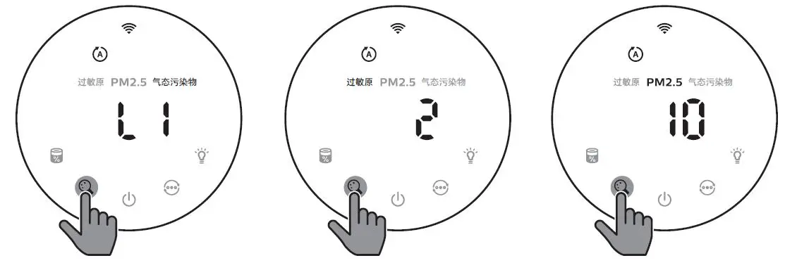 Switching the display indicator