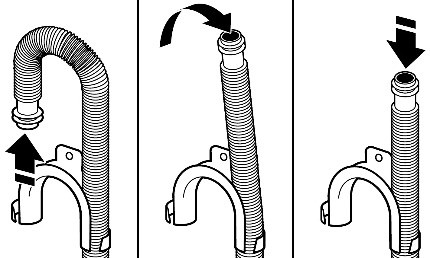 Remove drain hose form