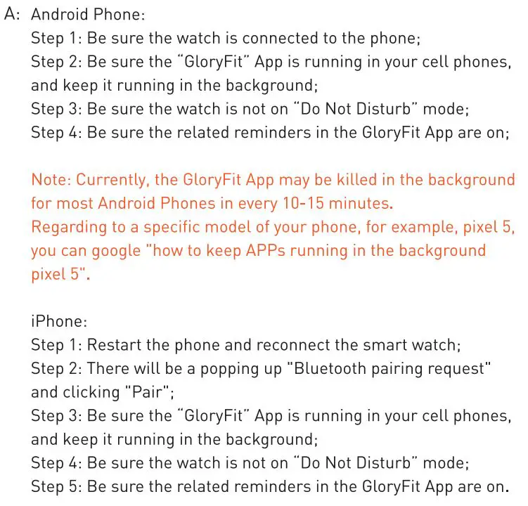 TranyaGo Smart Watch User Manual - Android
